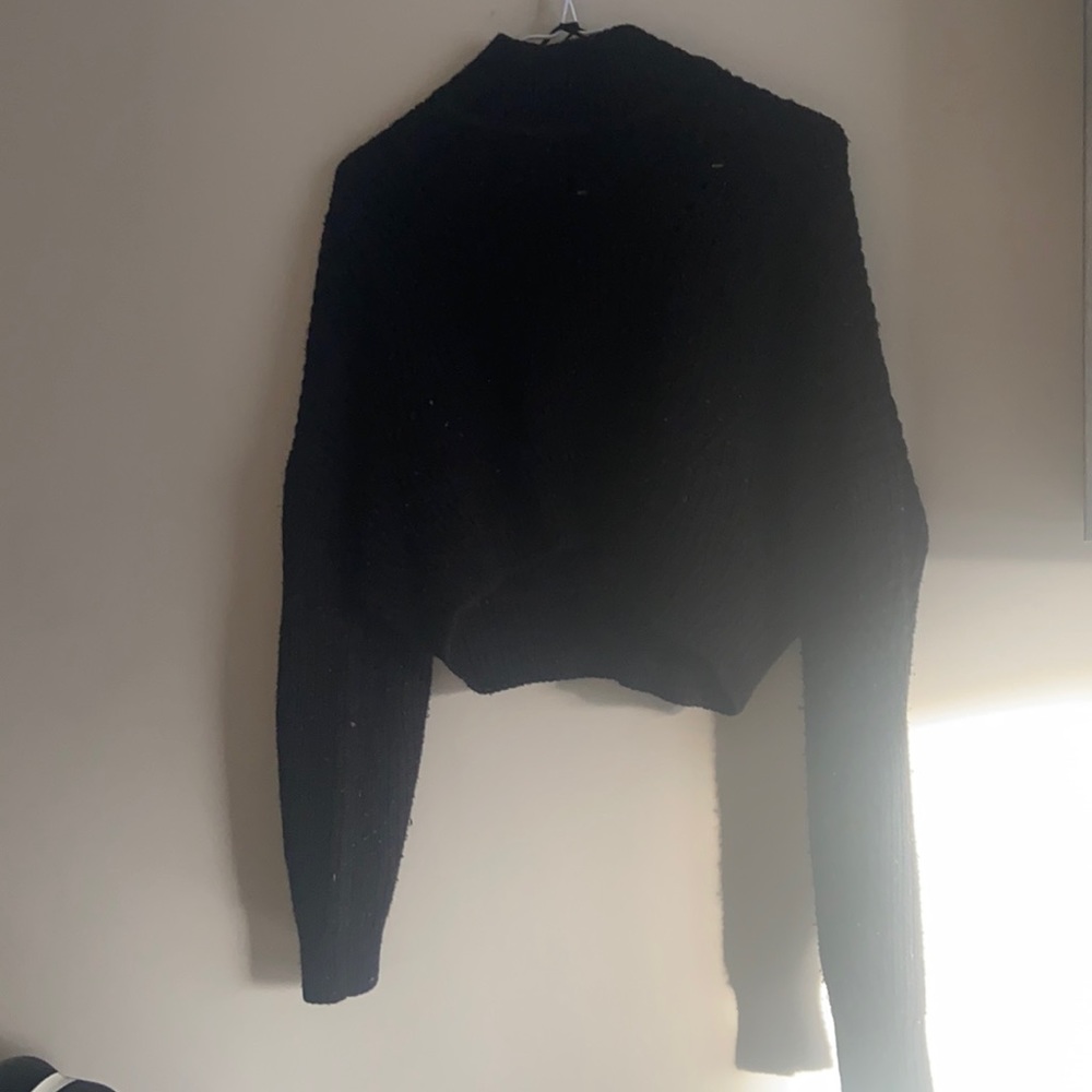Knit crop mock neck sweater XS Mendocino